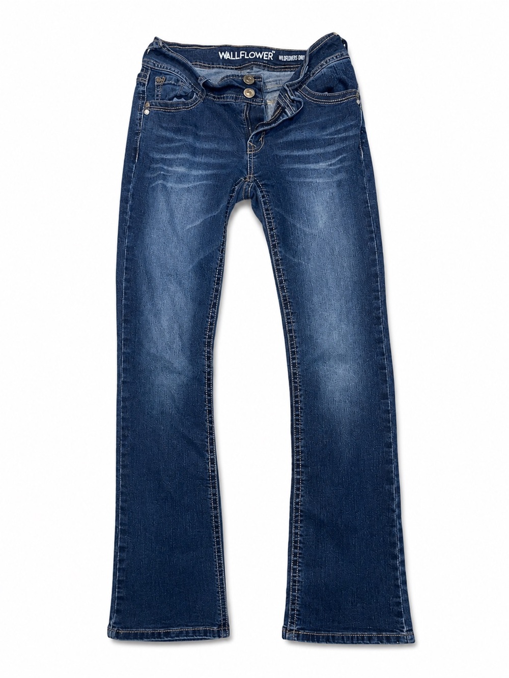Wallflower Medium Wash Bootcut Jeans in Blue